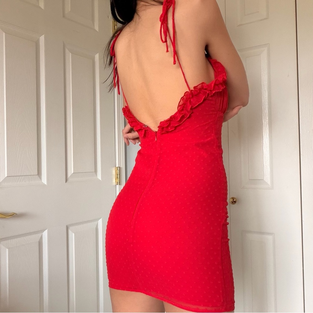 Beginning Boutique Red Mini Dress